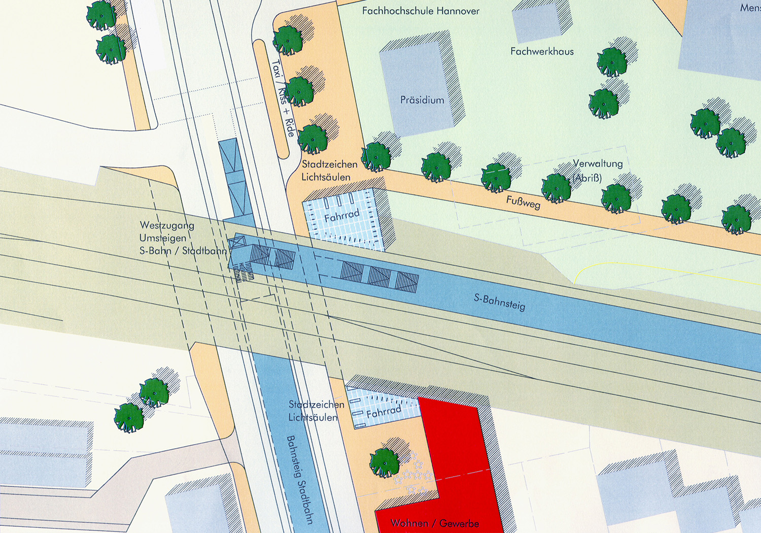Planungsdetail der Rahmenplanung für den Standort Hannover-Linden